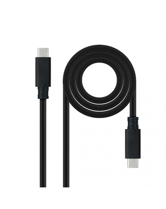 Cable USB C NANOCABLE 10.01.4101-L150 1,5 m Black 1