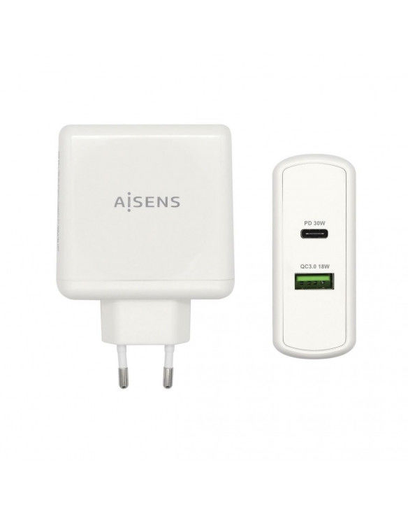USB Wall Charger Aisens PD 3.0 USB-C 57 W White 1