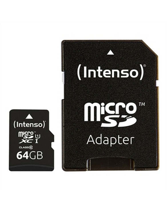 Carte Mémoire Micro SD avec Adaptateur INTENSO 34234 UHS-I XC Premium Noir 1
