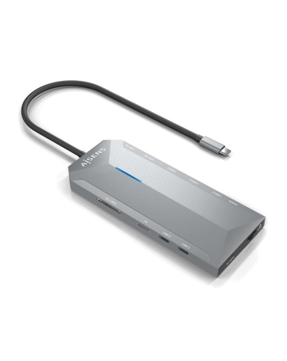 HUB USB Aisens ASUC-12P005-GR Szary 100 W (1 Sztuk) 1