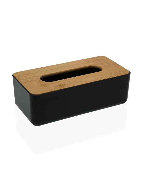 Pudełko na chusteczki Versa Bambus polipropylen 13,1 x 8,6 x 26,1 cm Czarny 1