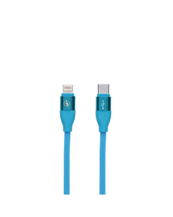 Data / Charger Cable with USB Contact LIGHTING Type C Blue (1,5 m) 1