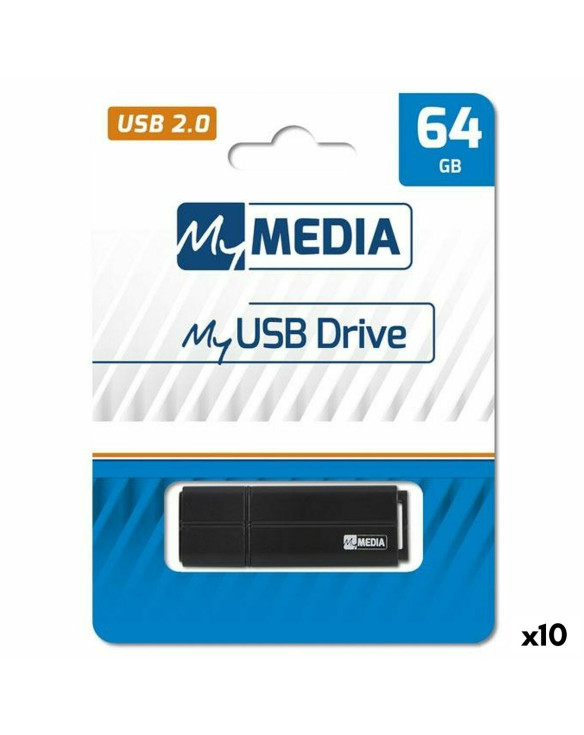Pendrive MyMedia Black 64 GB (10 Units) 1
