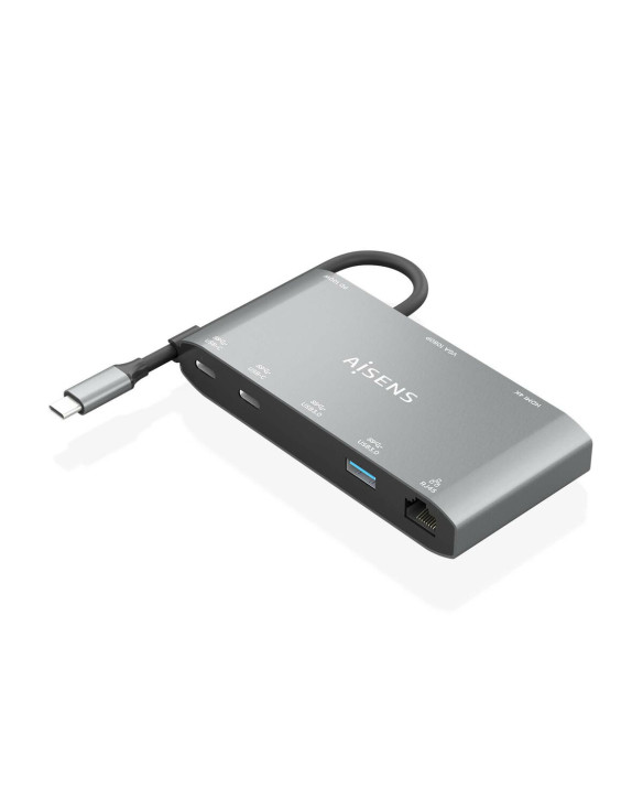 USB Hub Aisens ASUC-8P010-GR Grey (1 Unit) 1