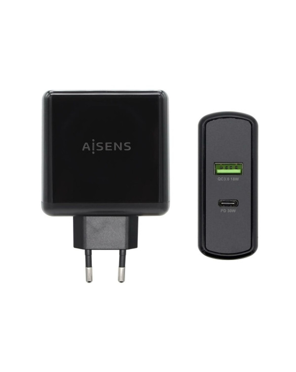 Ładowarka USB ścienna Aisens ASCH-2PD30QC-BK Czarny 48 W USB-C (1 Sztuk) 1