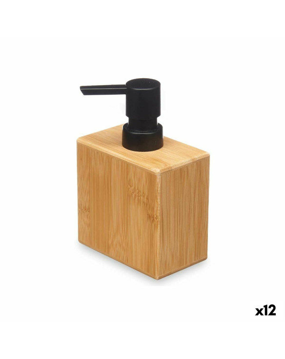 Dozownik mydła Czarny Bambus Plastikowy 9,7 x 15 x 5,8 cm (12 Sztuk) 1