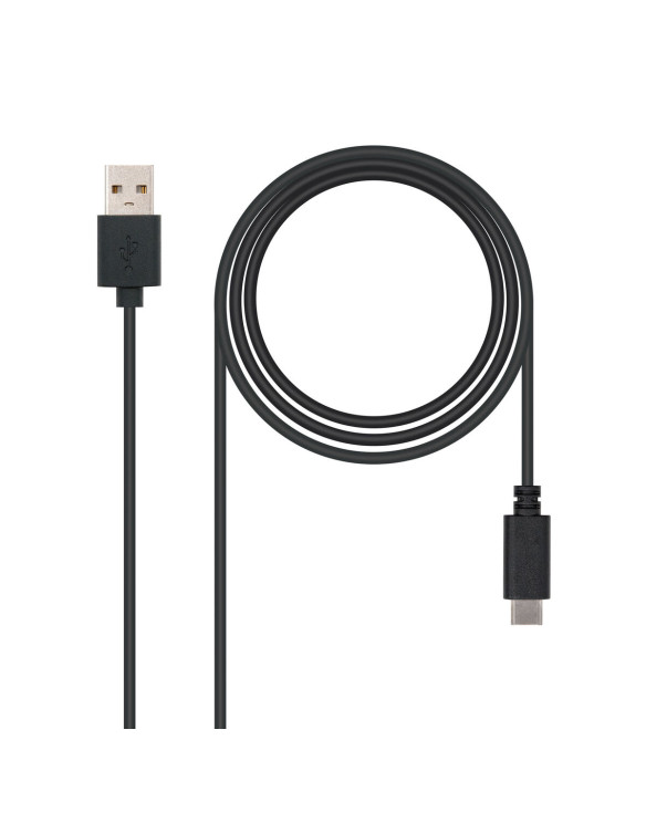 Câble USB A vers USB-C NANOCABLE USB 2.0, 1m Noir 1 m 1