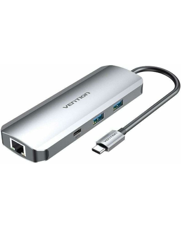 Hub USB Vention TOMHB 100 W Argenté 1