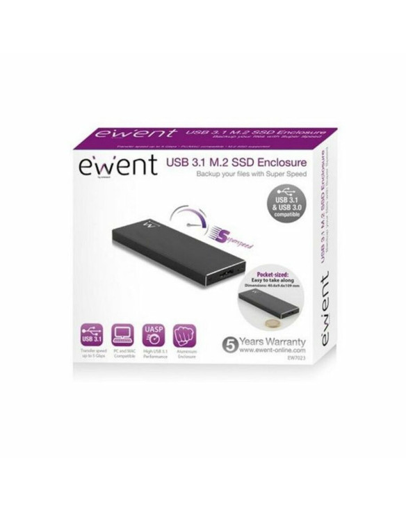 Boîtier Externe Ewent EW7023 SSD M2 USB 3.1 Aluminium 1