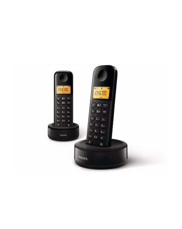 Téléphone Sans Fil Philips D1602B/01 1,6" 300 mAh GAP (2 pcs) Noir 1