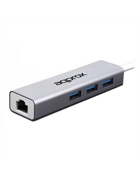 Adapter Sieciowy approx! APPC07GHUB LAN 10/100/1000 USB 3.0 Szary 1