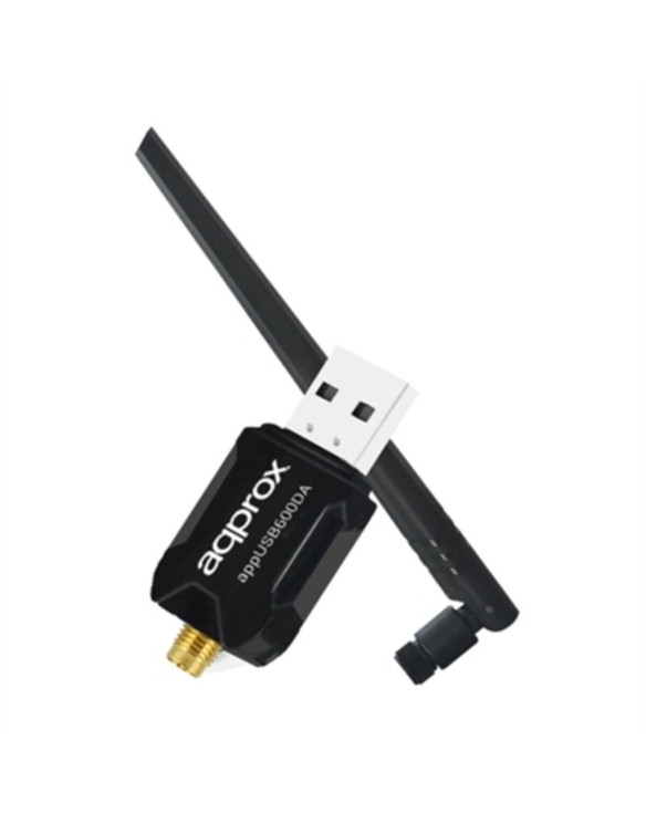 Adapter USB WiFi approx! APPUSB600DA Czarny 1