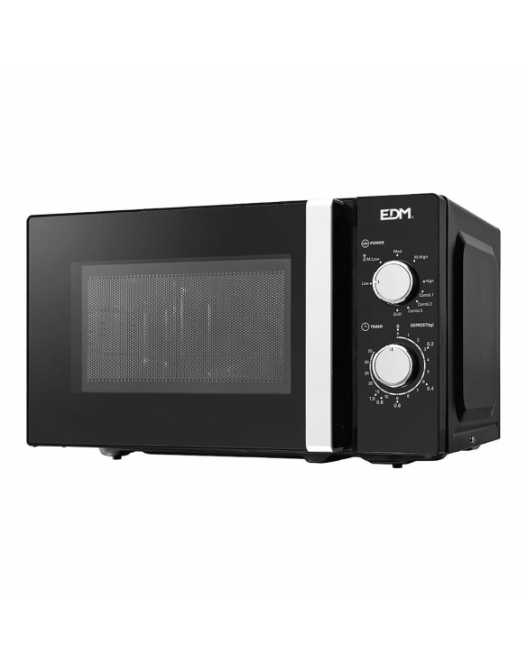 Microwave with Grill EDM 07413 Black Design Black 1000 W 700 W 20 L 1