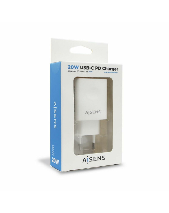 Wandladegerät Aisens ASCH-1PD20-W Weiß 20 W USB-C (1 Stück) 1