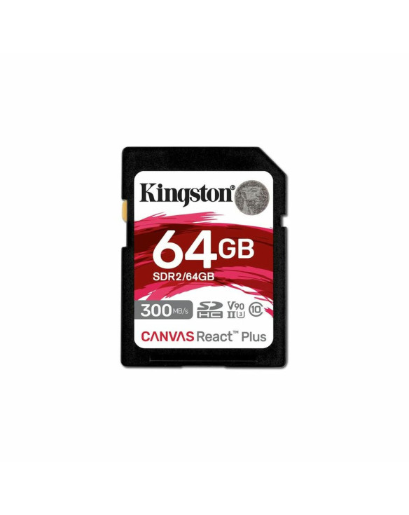 Micro SD Memory Card with Adaptor Kingston SDR2/64GB 64 GB 8K Ultra HD SDXC UHS-II 1