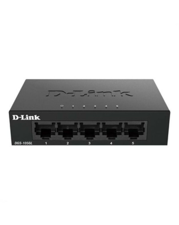 Schalter für das Büronetz D-Link DGS-105GL 5xGB Plug&Play Schwarz 1