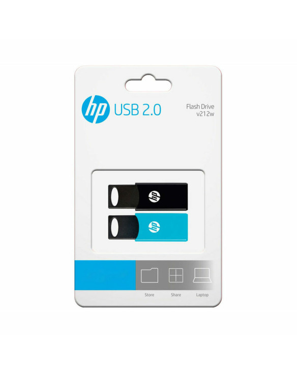 USB Pendrive HP 4712847099760 USB 2.0 64GB 2 Stück Schwarz 64 GB 1