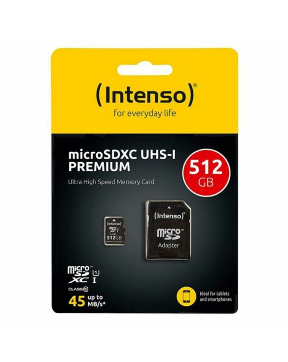 Mikro SD Speicherkarte mit Adapter INTENSO 3423493 512 GB 45 MB/s 1