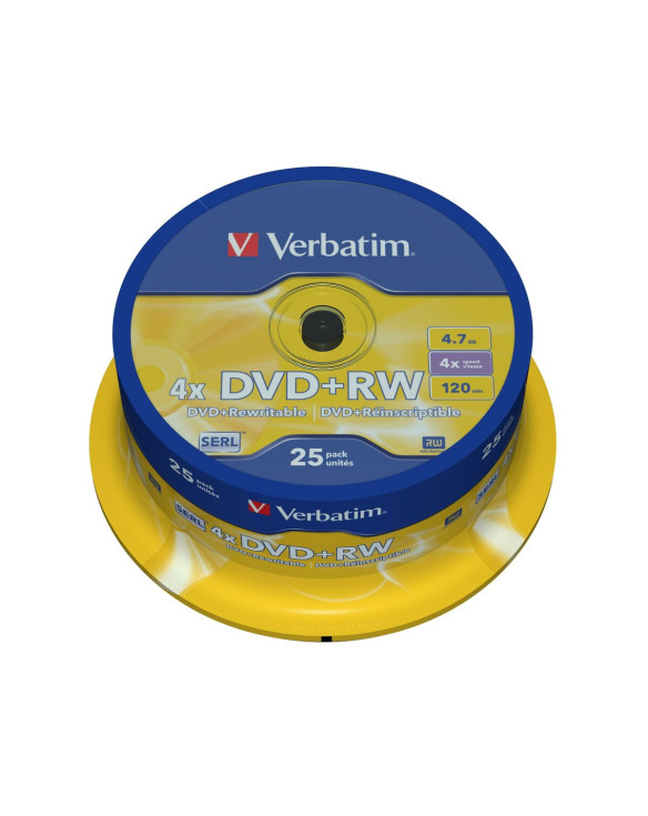 DVD-RW Verbatim    25 Sztuk Wielokolorowy 4,7 GB 4x 1