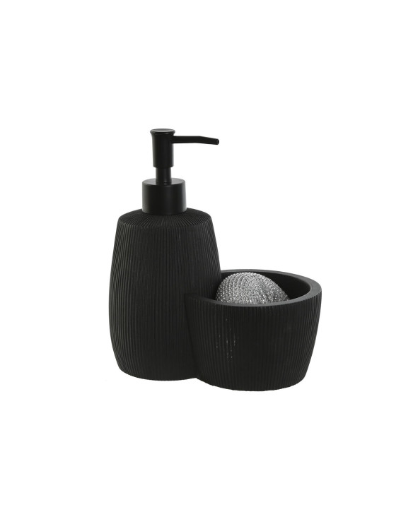 Dozownik mydła Home ESPRIT Czarny Żywica ABS 15 x 8,7 x 18,5 cm 1