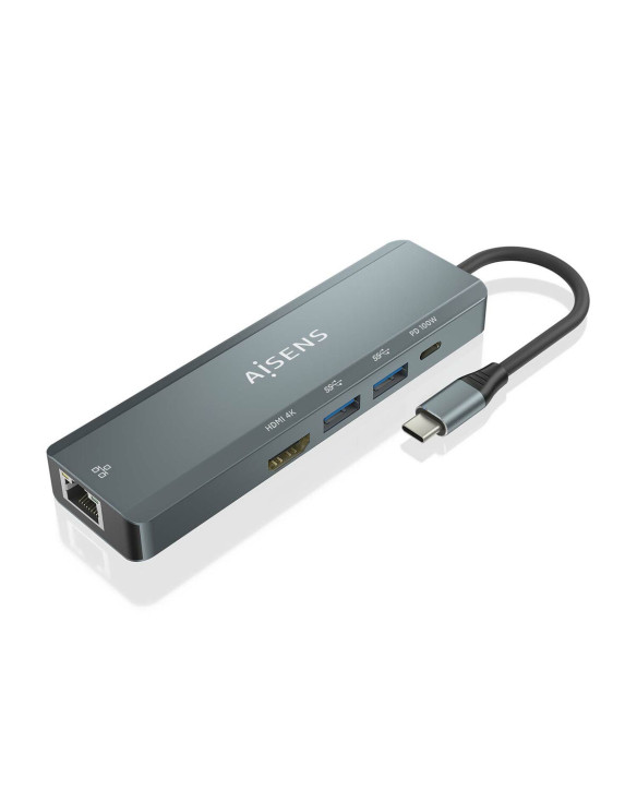 USB Hub Aisens ASUC-5P011-GR Grey (1 Unit) 1