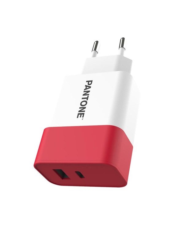 Chargeur mural Pantone PT-PDAC02R1 Blanc Rouge 15 W 1