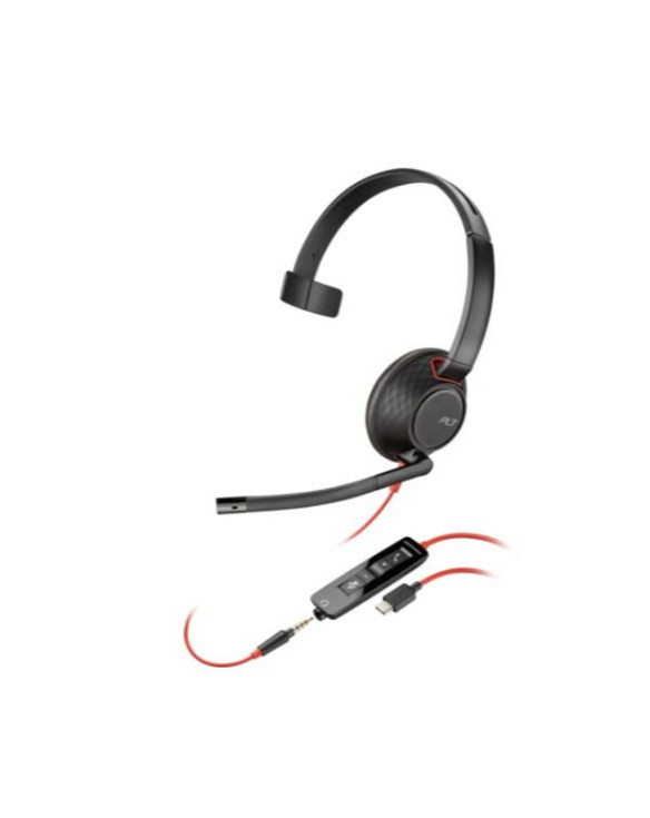 Kopfhörer mit Mikrofon HP Blackwire 5210 Schwarz 1