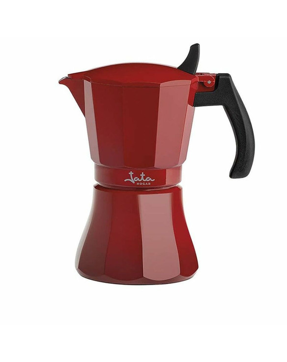 Italian Coffee Pot JATA HCAF2012      * Red Aluminium (12 Cups) 1