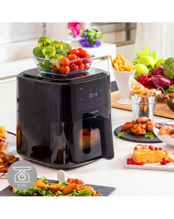 Air Fryer with Weighing Scale InnovaGoods Fryinn Balance 5000 Black 1500 W 5 L Stainless steel 1