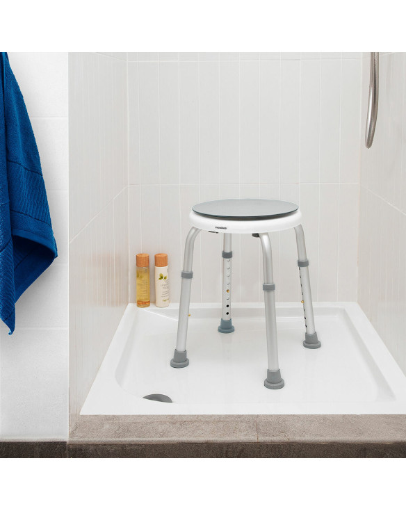 Obrotowy i regulowany stołek pod prysznic Roshawer InnovaGoods 1