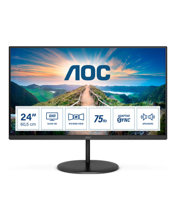 Monitor AOC Q24V4EA IPS LED 23,8" LCD Flicker free 1