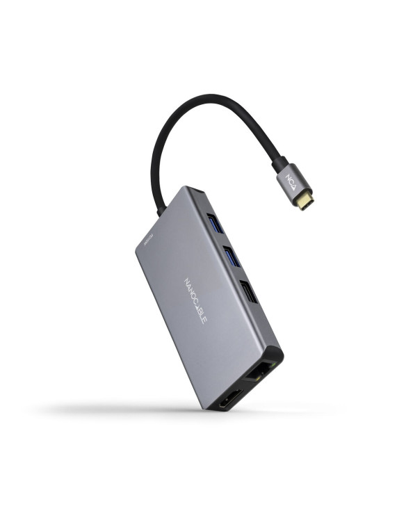 USB Hub NANOCABLE 10.16.1009 Grey (1 Unit) 1