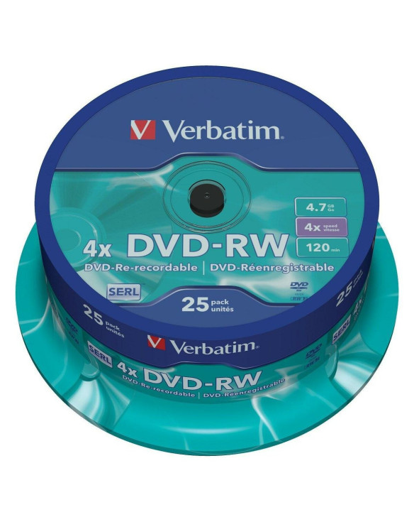 DVD-RW Verbatim    25 Sztuk Wielokolorowy 4,7 GB 4x 1