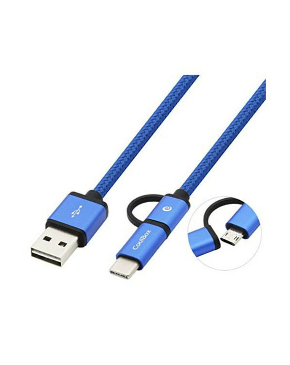 USB Cable to Micro USB and USB C CoolBox COO-CAB-U2MC 1