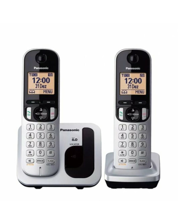 Telefon Bezprzewodowy Panasonic KX-TGC212 (2 pcs) Bursztyn Srebrzysty Metalik 1