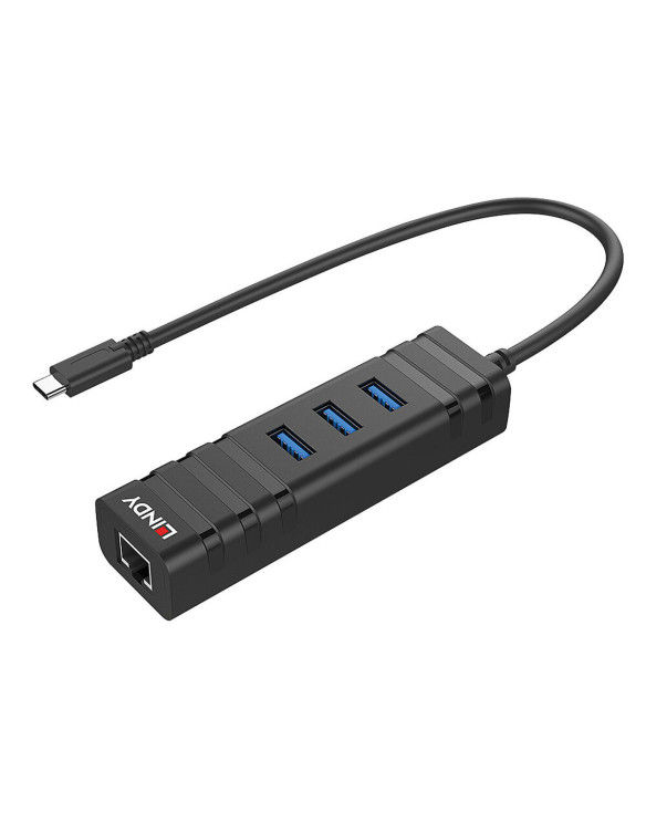 Hub USB LINDY 43249 Noir 1