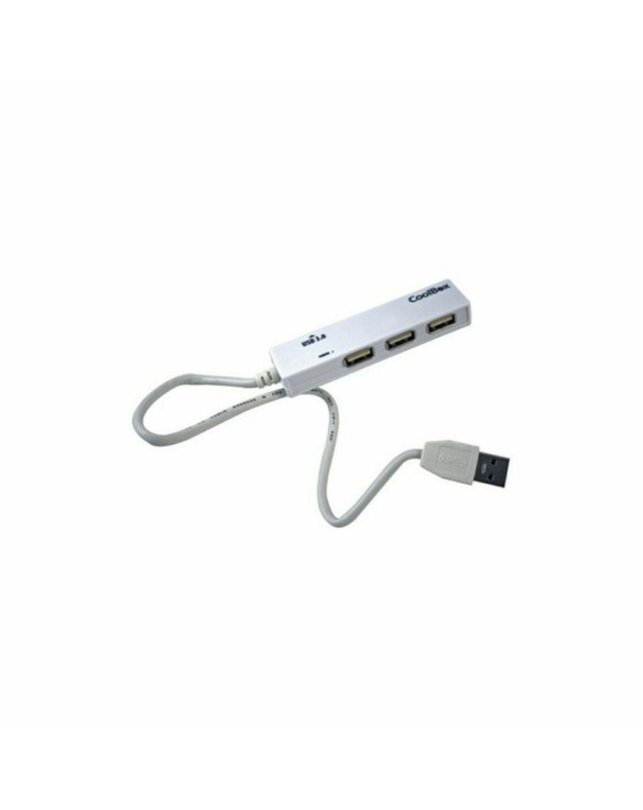 3-Port USB Hub CoolBox COO-H413 White Black 1