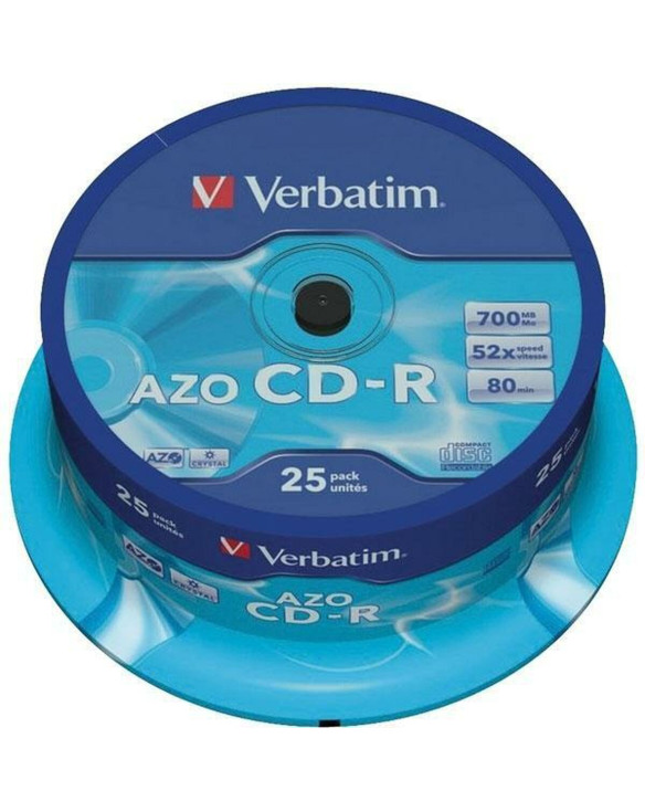 CD-R Verbatim AZO Crystal 25 Units 700 MB 52x 1