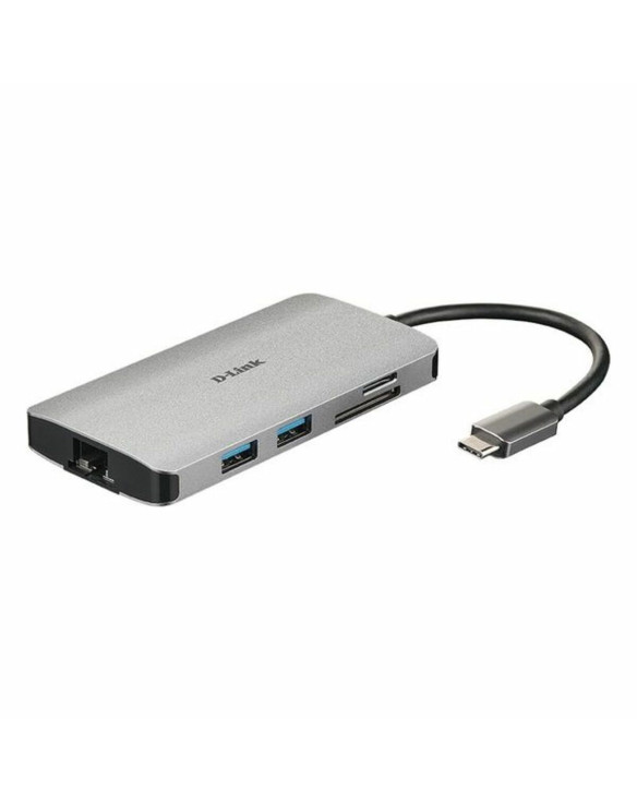 Hub USB C D-Link DUB-M810 Argenté 1