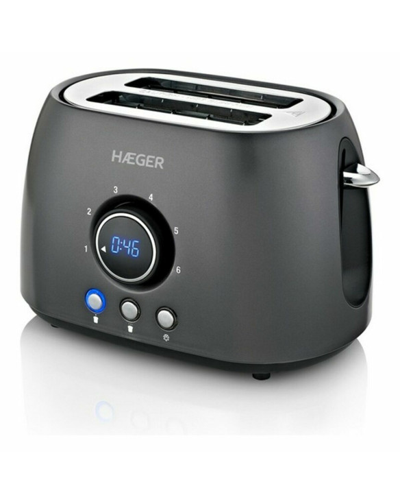 Toaster Haeger TO-08D.012A Black 800 W 1