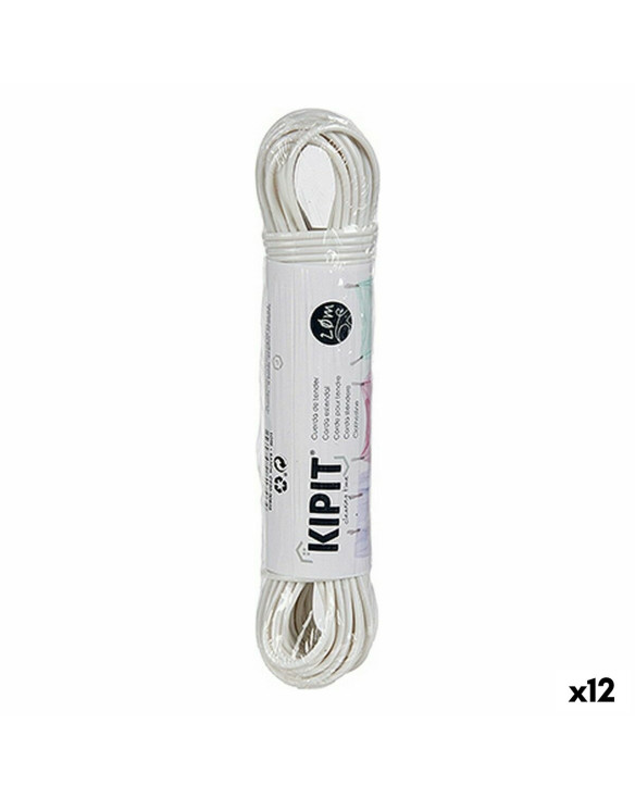 Wäscheleine Weiß PVC 20 m (12 Stück) 1