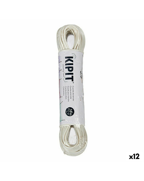 Fil à linge 30 m Blanc PVC (12 Unités) 1