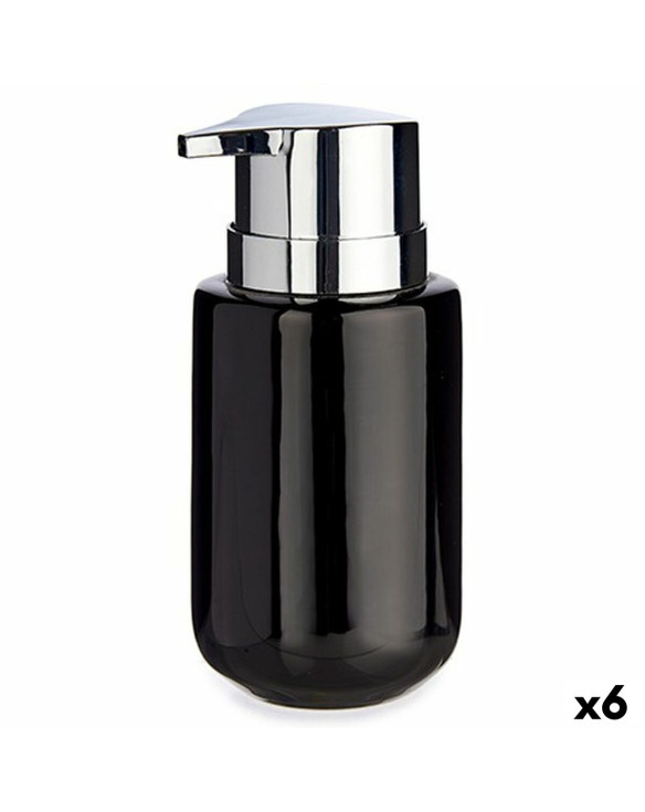 Soap Dispenser Black Silver Metal Ceramic 350 ml (6 Units) 1