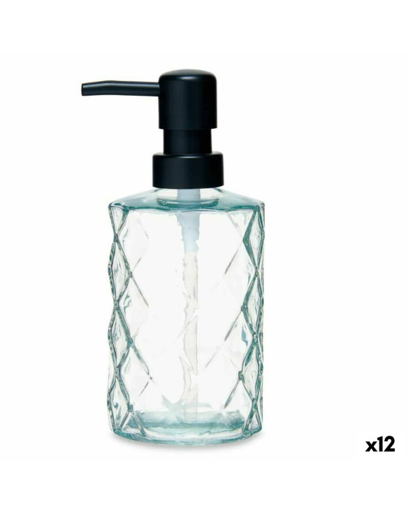 Dozownik mydła Diament Szkło Przezroczysty Plastikowy 410 ml (12 Sztuk) 1