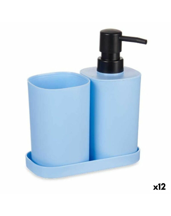 Bath Set Blue Black polypropylene (12 Units) 1