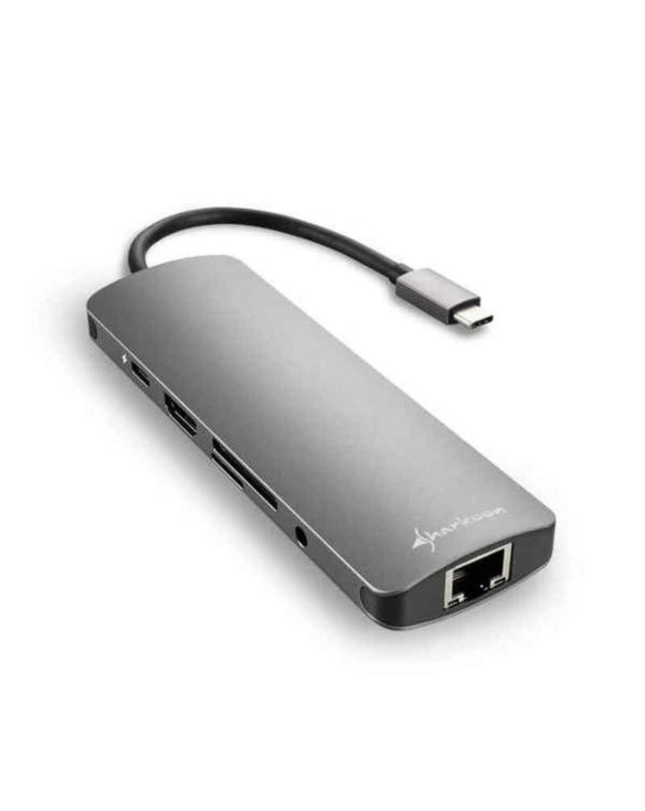 USB Hub Sharkoon 4044951026739 Grey Dark grey 1