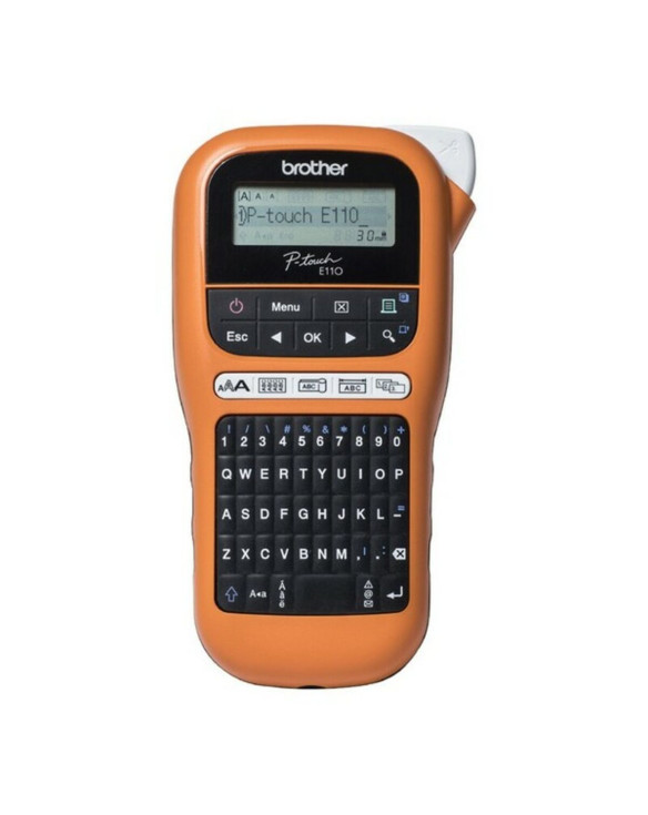 Tragbares, elektrisches Etikettengerät Brother PT-E110VP LCD Orange 1