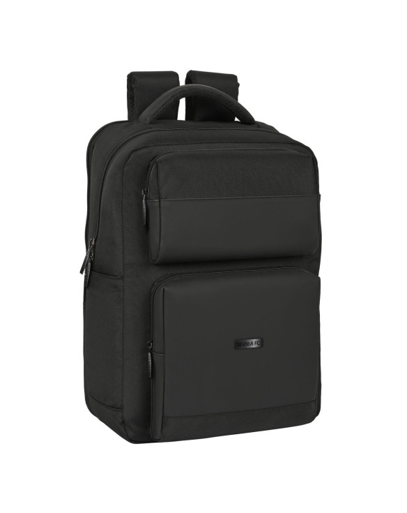 Laptop Backpack Sevilla Fútbol Club Premium 15,6'' Black (31 x 44 x 13 cm) 1