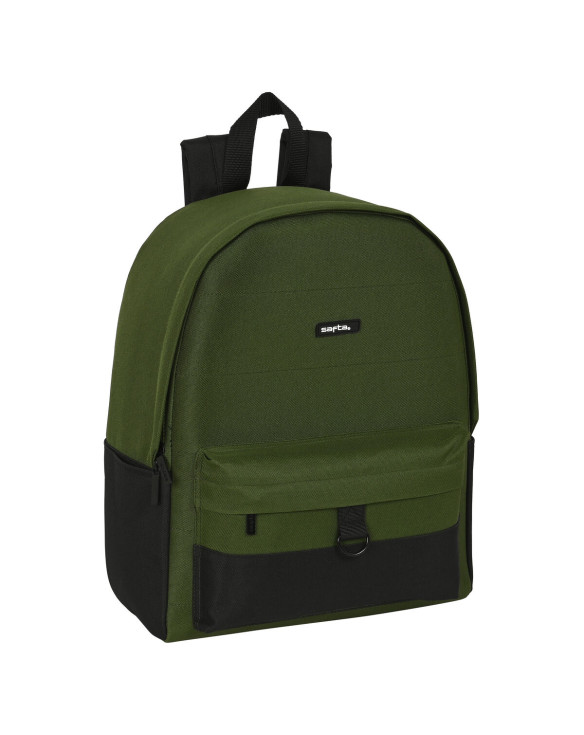 Laptop Backpack Safta Dark Forest Black Green 31 x 40 x 16 cm 1