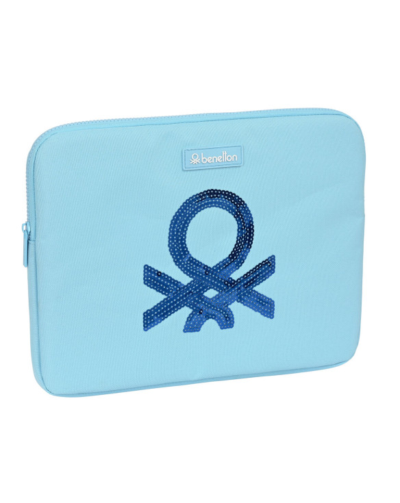 Housse d'ordinateur portable Benetton Sequins Bleu clair (34 x 25 x 2 cm) 1